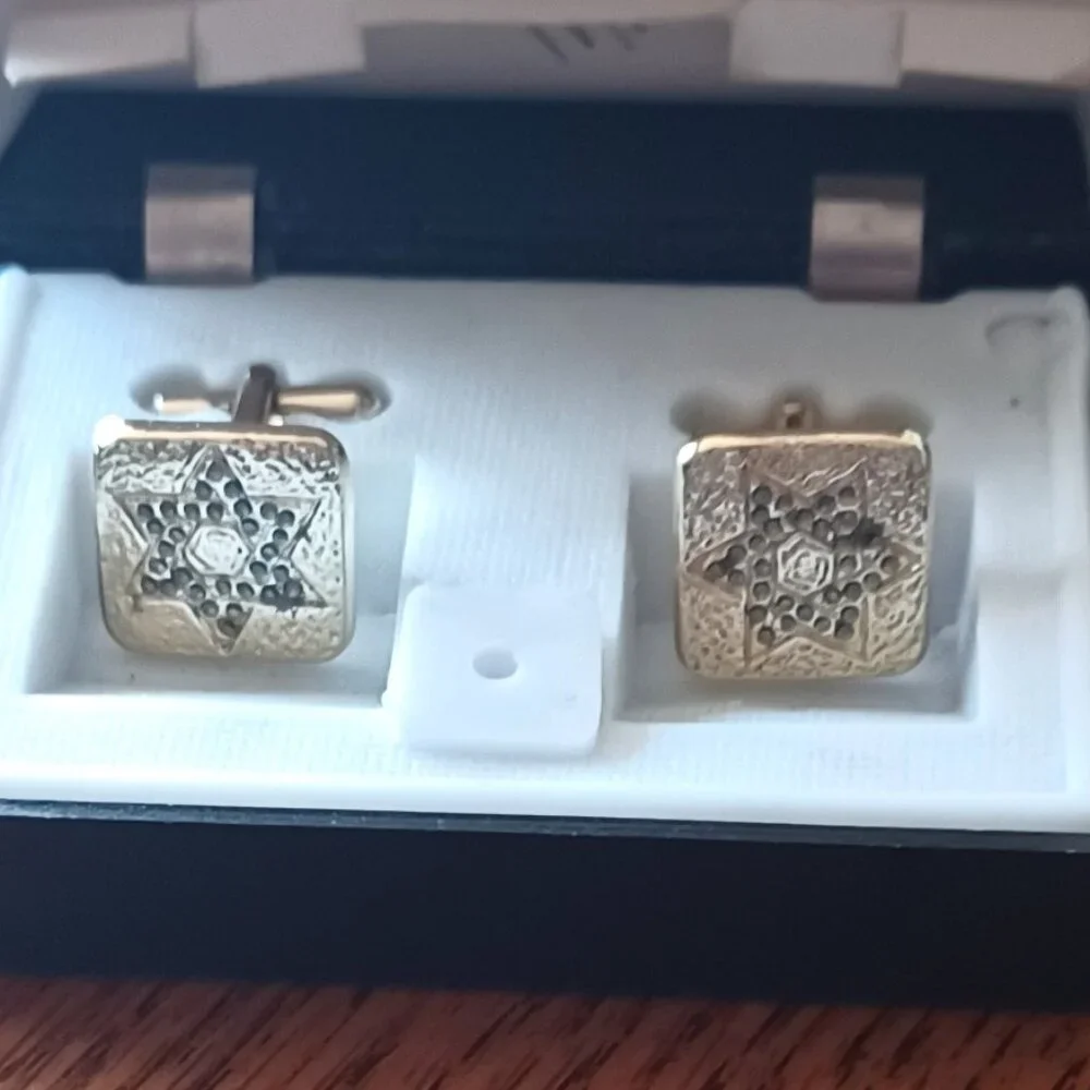 Vintage Marcasite Freemason Star Cufflinks